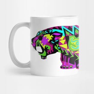 asian tora tiger in ecopop mexican totonac pattern in the wild Mug